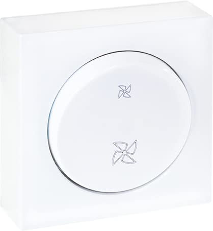 EUR'OHM Commande VMC 2 vitesses - Blanc - DUNE - Interrupteur et prise