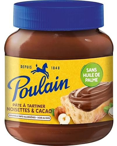 POULAIN Pâte À Tartiner Chocolat Noisettes 400g - Saveur intense, texture onctueuse, pour un petit-déjeuner gourmand - Confiture alternative. - Lot De 3 - Vendu Par Lot