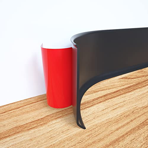Neatiease Plinthe flexible autocollante en PVC 5 cm x 5 m (noir)