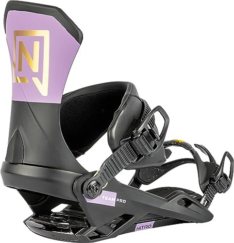 TEAM PRO '24 Womens All Mountain Freestyle Profi Bindung Snowboardbindung, PRO PURPLE-BLACK-GOLD, M
