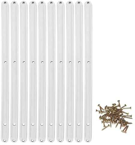 10 Pcs Draw Runners 298mm Plastic Cabinet Sliders White Draw Runners Replacement for Kitchen Bedroom in Grooved Drawers