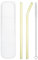 Sourcing Map 2pcs 8 Inch Long Reusable Glass Straws, Travel Tumbler Replacement Straws, Yellow