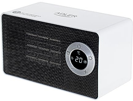 ADLER Keramik-Heizlüfter, Max. Leistung 1000 W, Timer bis zu 8 Stunden, grau