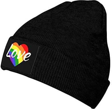 934 Strick Beanie Rainbow Love LGBTQ Gay Lesbian Pride Beanie Mütze Unisex Beanie Grobstrick Beanie Winter Mütze Für Sports Outdoor Winter