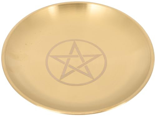 Plateau Décoratif Métal Pentagramme Pour Bougies Support De Bougie Plateau De Rangement Centre De Table Élégant