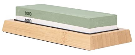 Topyond Professionelle Ergebnisse Mit Messerschärfstein-Set, Polieröl-Steinschärfer, 2-seitiger Schleifstein Mit Körnung 1000 Und 4000, Ideal Zum Schärfen Aller Arten von Messern