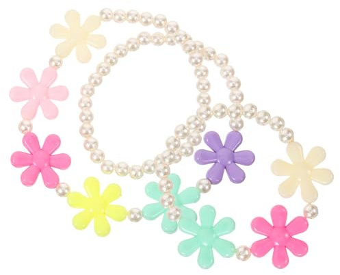 TOYANDONA 2St Halsketten armschlinge eine Halskette Armbänder Perlenarmband Perlenketten für Mädchen Kinder Halskette Armband die Blumen Lipgloss einstellen