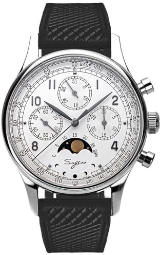 S389-2.01.FK MoonPhase Master Gold Schwanenhals Version Möwe ST1908 Uhrwerk Saphirglas Herren Chronograph Mechanische Herrenuhr 1963 Silber, Silber, Armband