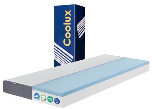 Coolux Sleep Matratze 90x200cm Kaltschaummatratze 7-Zonen Orthopädische Rollmatratze Öko-Tex Zertifiziert Härtegrad-H3 16cm Memory Schaum Kindermatratze Mit Bezug, Abnehmbar & Waschbar