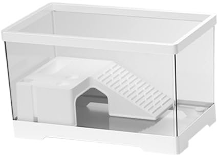 ＡＷＨＡＯ Tortuga Tanque Acuario Tortuga hábitat con hábitat Mascotas Accesorio, Medio