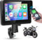 Rimoody Wireless Carplay Motorbike Navi Android Auto, Autoradio Portatile da 5 Pollici Touchscreen per Moto con Airplay/Android Cast/Bluetooth/Navigazione/IP67 Impermeabile