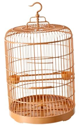 Dualoai Vogelkäfig für Papageien, Medium und Large, Braun, Freilufttauglich, Bequemes Türdesign, 30 cm x 49,5 cm