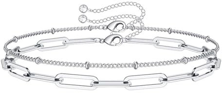 Stoffarmband Herren Produkte verschiedene Designs Silber ovale Glieder Schmuck dekoratives rundes Armband Geschenk Polen Armband (Silver, One Size)
