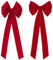 GEBETTER 2Pcs Lazos Rojos Navidad 65x26 cm Tela Flocada Poliéster Bordes Hilo Dorado, Lazos Navideños Decoración Puerta Árbol Navidad Guirnalda Escalera Ventana Pared Casa Hogar Manualidades Adorno