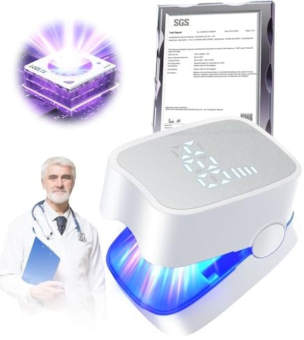 LOZLTX Quality Nail Fungus Laer with Timer, 3 Blue, 1 Infrared Strongest, Nail Fungus Laserget Laer Nail Fungus, 21 Days Fast