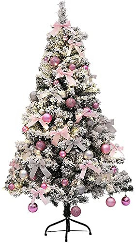 SCWZZWSY Árbol de Navidad Artificial Plegable Decorativo con Adornos y Nieve, Ambiente Navideño (Árbol de Navidad L)