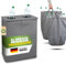 Cottara® Pfandflaschen Sammelbehälter 2 Fächer | Pfandbehälter mit Einwurf und 2x Tragetasche | Ideale Pfandflaschen Behälter Flaschensammler Leergut Sammelbehälter für Küche (Grau)