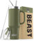 Beast Tumbler - 1500 ml (50 oz), Army Green | Reusable Stainless Steel, Vacuum Insulated Cup | with + 2 Straws & Cleaning Brush | Double Wall Travel Flask Perfect for Hot or Iced Coffee | BPA Free