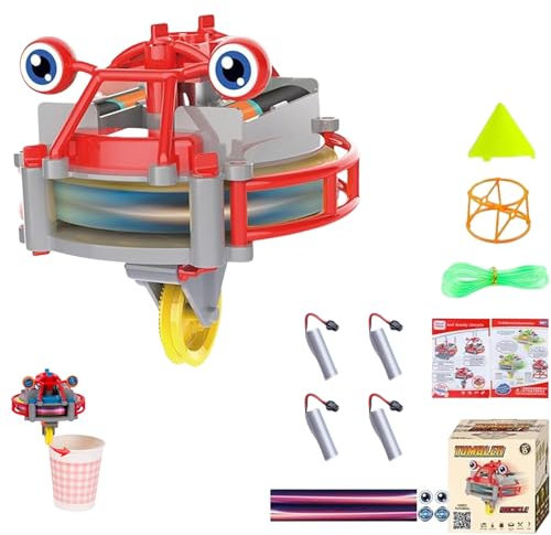 LJLDBM Novelty Tightrope Walking Tumbler Unicycle Toy, Gyroscopic Toy Unicycle Tightrope, Gyroscopic Toy Unicycle Tightrope, Two Modes Gyro/Balance Suitable for Adults And Kids(Red)