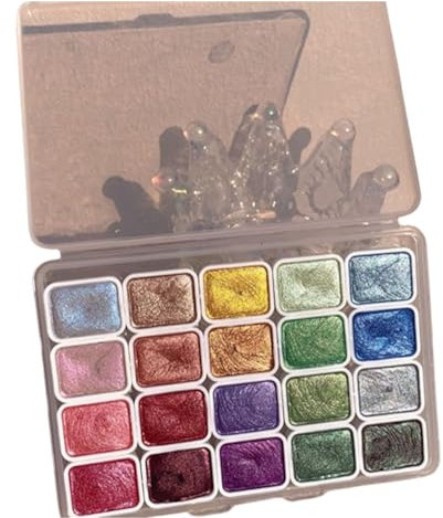 Ysaca Ensemble de peinture aquarelle métallique à 20 couleurs changeantes pour peinture d'art et d'artisanat (B)