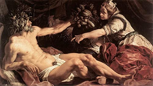 ARTXLXXBN Bekannt Leinwand Drucke Porträts Wandkunst Scaldis und antwerpia von abraham Janssens Leinwand Ölgemälde für Wanddekoration 60x90cm