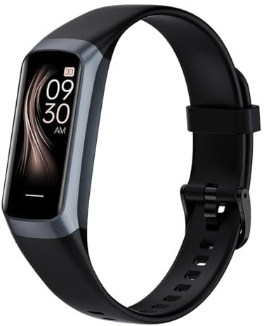 Fitness Tracker 1,10 Screen Smartwatch Herren Damen, Fitnessuhr Smart Watch mit 24h Herzfrequenz, Schlaf, Blutdruck Monitor, Aktivitätstracker IP68 Wasserdicht, Sportuhr für iOS Android (Schwarz)