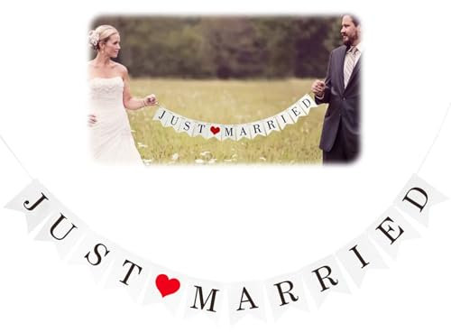 Girlande Hochzeit Deko Hochzeit Just Married Girlande Banner Just Married Deko Hochzeitsgirlande Auto Deko Hochzeitsdekoration Wedding Decoration für Hochzeits Deko Herz Just Married Auto Verheiratet