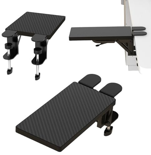 Ergonomische Schreibtisch Verlängerung 30×15cm 90° Faltbare Armauflage Schreibtisch Extender Armlehne für den Schreibtisch, Arm Handgelenkauflage Computertischarm für Zuhause und Büro