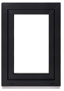 Framex Kellerfenster Fenster Kunststofffenster Innen Weiß/Außen Anthrazit Breite x Höhe 60 x 80 cm (600 x 800 mm) 3-Fach (32 mm) Dreh Kipp DIN Rechts