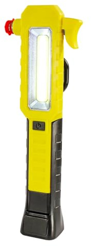 Eaxus ProGuard Kfz-Taschenlampe mit Nothammer und Gurtschneider | magnetischem Standfuß | 180° Haken| COB-Arbeitslicht & LED-Spotlight | multifunktionale Notfall- und Pannenleuchte fürs Auto (1)