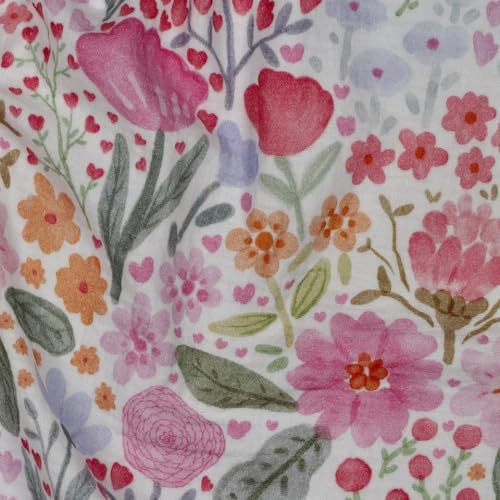 MAGAM-Stoffe Paul Musselin Mulltuch Kinder Baumwollstoff Oeko-Tex Meterware 50cm (Wasserfarben Blumen)