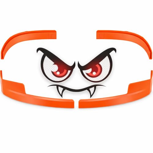 Bumper Guard Edge Protector for Segway Navimow i105e / i108e – Protective Front Cover for Robot Lawn Mower, Anti-Scratch Protection + Custom Decorative Stickers (Orange)