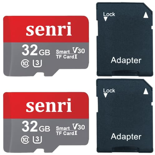 2Pack 32GB Micro SD Card with Adapter, UHS-I U3 Class 10 Memory Card, Up to 90MB/s Read Speed, Full HD & 4K TF Card, MicroSDHC Card for Action Camera, Drone, Smartphone, Tablet, Dash Cam
