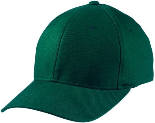 Flexfit ® Fullcap 6 Panel Baseballcap mit geschlossener Rueckseite und Elasthananteil in 13 Farben und 2 Groessen Dunkelgruen, L/XL, 57/58 cm Kopfumfang