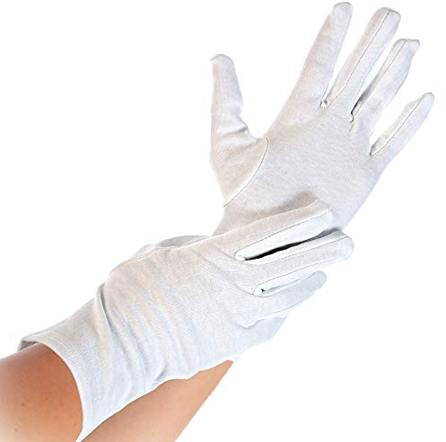 12-er Pack Novaplus Baumwoll-Handschuh Blanc Gr. S (6-7)
