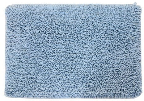 Castle Hill Melbourne Badteppich aus 100% Baumwolle, mit Latex-Rückseite, 61 x 102 cm, Hellblau