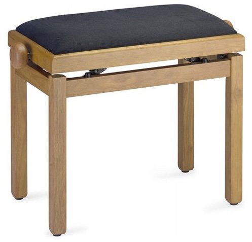 Stagg PB39 NATM VBK Klavierbank mit Sitzfläche matt natur/schwarz