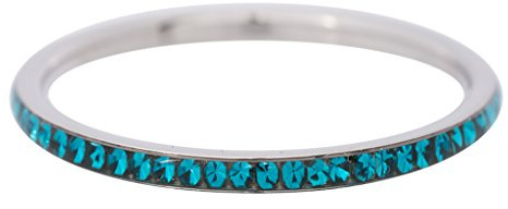 iXXXi Füllring ZIRKONIA KRISTALL silber türkis - 2 mm