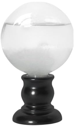 Authentic Models - Sturmglas, Dekoobjekt zur Wettervorhersage - FitzRoy's Storm Glass - Wetterglas - mit Holzständer