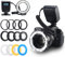 Macro 48 LED-Bague Anneau Lumineux, Emiral - Flash Annulaire, LCD Contrôle de la Puissance, (4 x Diffuseur Transparent/Clair/Bleu/Blanc), pour Canon/Nikon/panasonic appareils Photo.