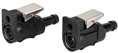 Aramox Connecteur de Conduite de Carburant, Kit 2 Pièces en Aluminium et ABS, 8 mm, Compatible avec Moteur Marin Hors-Bord