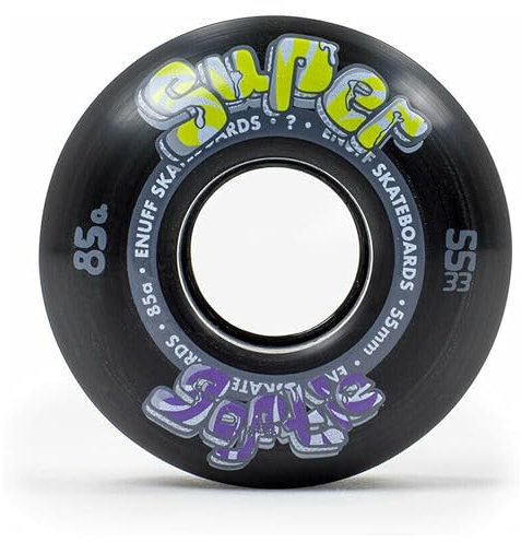 ENUFF Skateboards Super Softie Wheels Wheels, Adults, Unisex, Black (Black), 55 mm