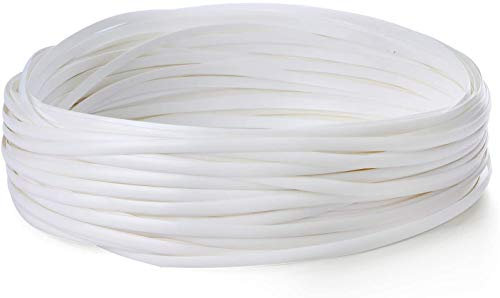 ODSK Polyethylen-Kunststoff, Rattan, synthetisches Korbgeflecht, Reparaturmaterial zum Stricken und Reparieren, Rattanstuhl, Tischkorb (76 m) (weiß)