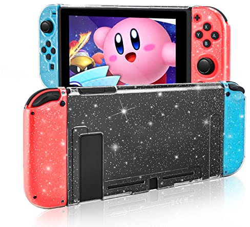 DLseego Schutzhülle Kompatibel mit Switch,Crystal Glitter Bling Weiche TPU Case mit Stoßfestem und Kratzfestem Schutzgehäuse für Switch - Crystal Glitter