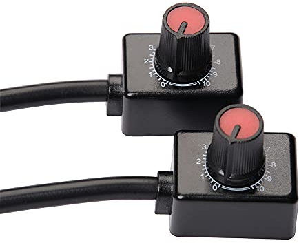 2Pack DC0/1-10V Knob LED Dimmer Mini Controller Rotary Switch PWM Dimming Off for 0-10V / 1-10V Dimmable LED Drivers Electronic Ballasts Controling Interior Light Grow Lamp