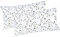 Baumwoll Renforcé Kissenbezug - 2er Set in 40x80cm - Sternenhimmel Sternzeichen in Weiß und Schwarz - Kopfkissen-Bezug, Kissenhülle, Dekokissenbezug aus 100% Baumwolle (KY-530/1-40x80)
