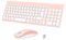 Tastiera e Mouse Wireless, Layout Italiano QWERTY, cimetech Ultra-Sottile ‎Ergonomico Full-Size 2.4Ghz con Ricevitore Nano per PC/Laptop/Win7/Win8/Win10（Rosa）