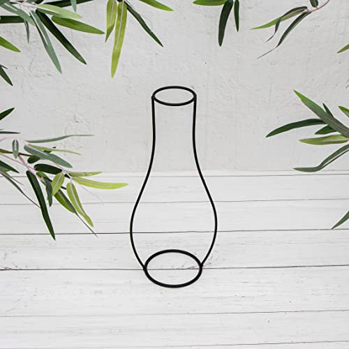 Silhouette Black Metal Wire Vase 30cms