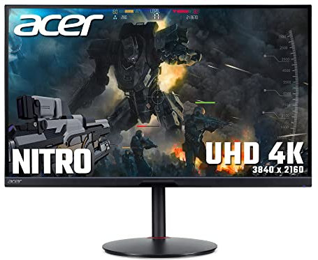 Acer Nitro XV282KKVbmiipruzx 28 Inch 4K UHD Gaming Monitor (IPS Panel, FreeSync Premium, 144Hz, 1ms, HDR 400, Height Adjustable Stand, DP, HDMI 2.1, USB Hub, Black)
