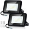 Randaco Lot de 2 Projecteur LED Exterieur 100W 8500LM, Spot LED Extérieur Puissant IP66 Etanche, Spot d'extérieur Eclairage de Sécurité 3000K Blanc Chaud pour Terrasse, Jardin, Cour, Parc